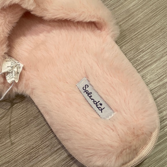 NWT Splendid Baby Pink Criss Cross Slippers - Picture 3 of 6